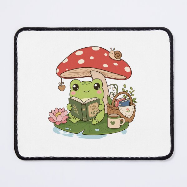 Item preview, Cute Cottagecore Reading Frog Book Lover designed and sold by CoolCrazyChaos.