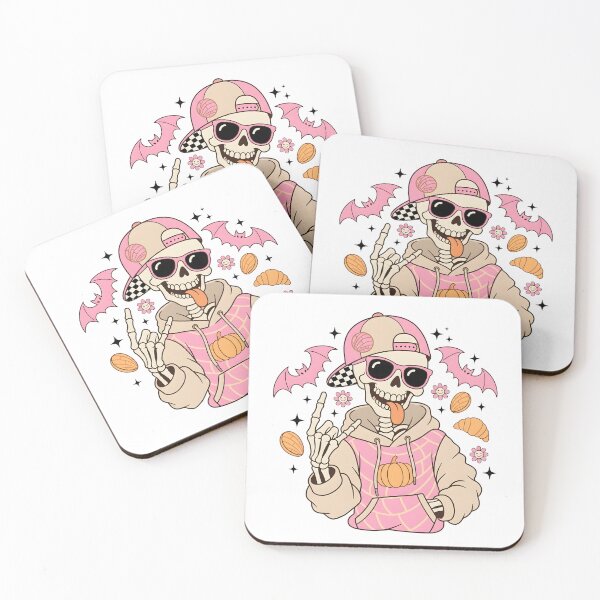 Item preview, Pan Dulce Halloween Skeleton Pink Concha designed and sold by KroghDs.