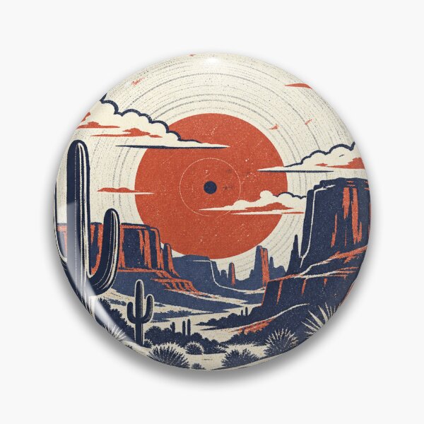 Item preview, Round desert sunset poster designed and sold by LongIslandDesgn.