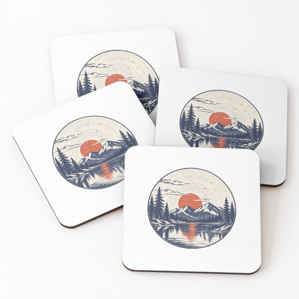Item preview, Sunset over mountain lake designed and sold by LongIslandDesgn.