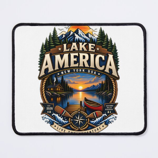 Item preview, Scenic Lake America Landscape Nature Design for Outdoor Lovers designed and sold by HMshopful.