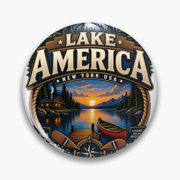 Item preview, Scenic Lake America Landscape Nature Design for Outdoor Lovers designed and sold by HMshopful.