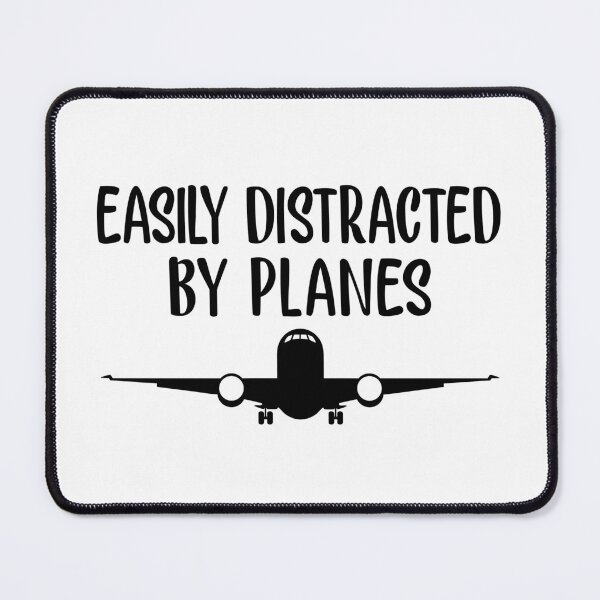 Item preview, Easily Distracted by Planes - Black designed and sold by teeperfect.