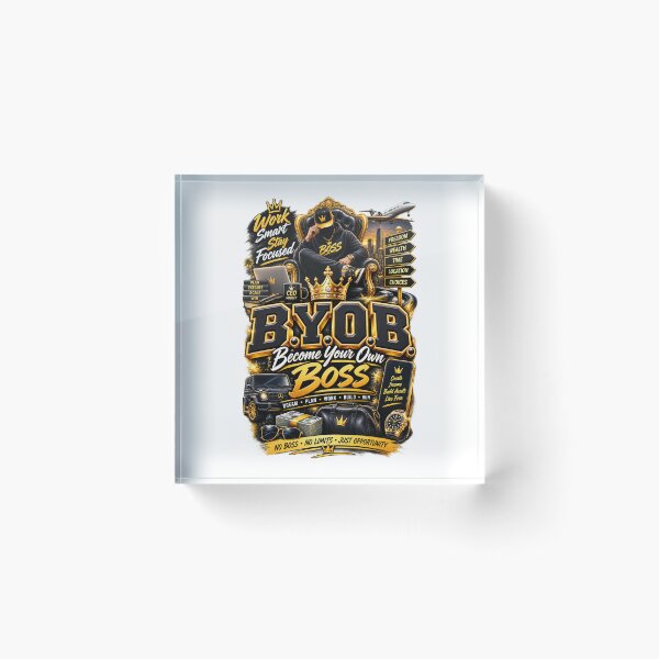 Item preview, B.Y.O.B. Become Your Own Boss – Entrepreneur CEO Motivation designed and sold by BilcoStillbaze.