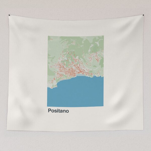 Item preview, Positano Minimalistic Map Art designed and sold by MapsNerd.