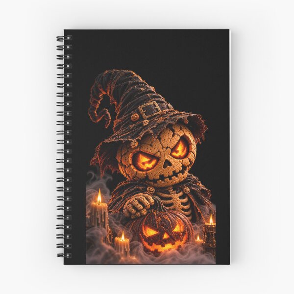 Item preview, Evil Cookie Skeleton Witch - Halloween Witch Hat Glowing Pumpkin Eyes Art designed and sold by SKELORRA.