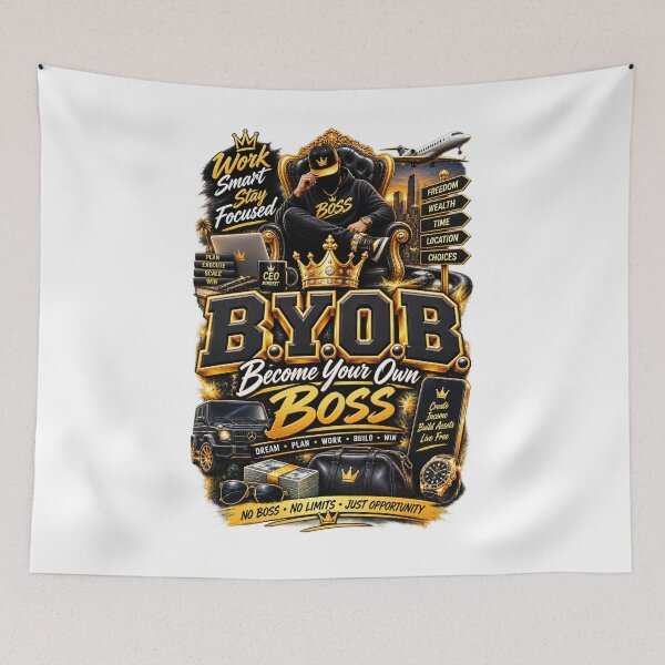 Item preview, B.Y.O.B. Become Your Own Boss – Entrepreneur CEO Motivation designed and sold by BilcoStillbaze.