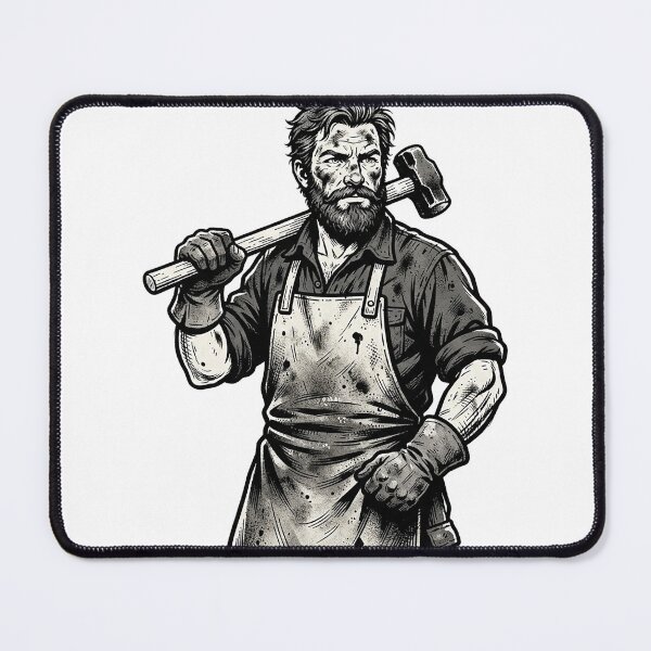 Item preview, Blacksmith Portrait With Hammer designed and sold by eduardoroa22.