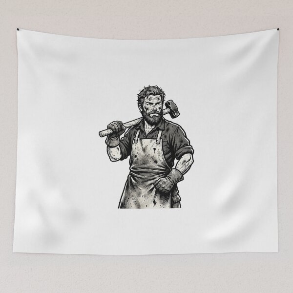 Item preview, Blacksmith Portrait With Hammer designed and sold by eduardoroa22.