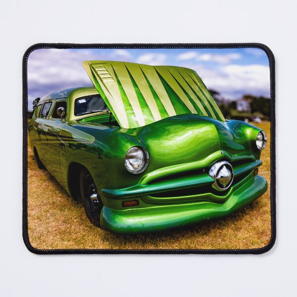 Item preview, Vibrant Green Car Under Open Skies designed and sold by Twisted Light Images.