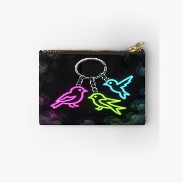 Item preview, Neon Birds Cyberpunk Keychain Art designed and sold by Breezes-of-Ida.