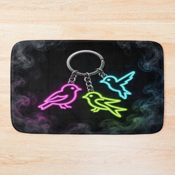 Item preview, Neon Birds Cyberpunk Keychain Art designed and sold by Breezes-of-Ida.