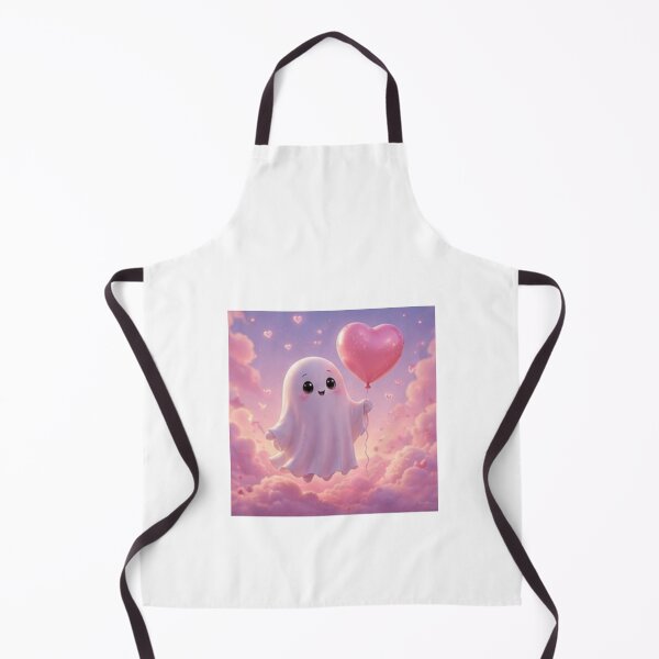 Item preview, Cute Ghost Holding Heart Balloon designed and sold by ThilankaDesign.