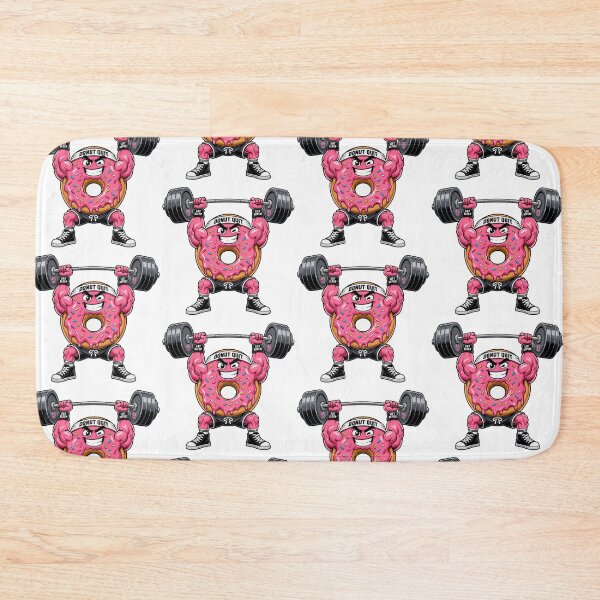 Item preview, Donut Quit Funny Gym Mascot Weightlifting Workout designed and sold by CoolCrazyChaos.
