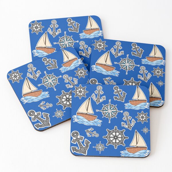 Item preview, July by the Sea – Nautical Zentangle Summer Pattern designed and sold by FioreDiCiliegio.
