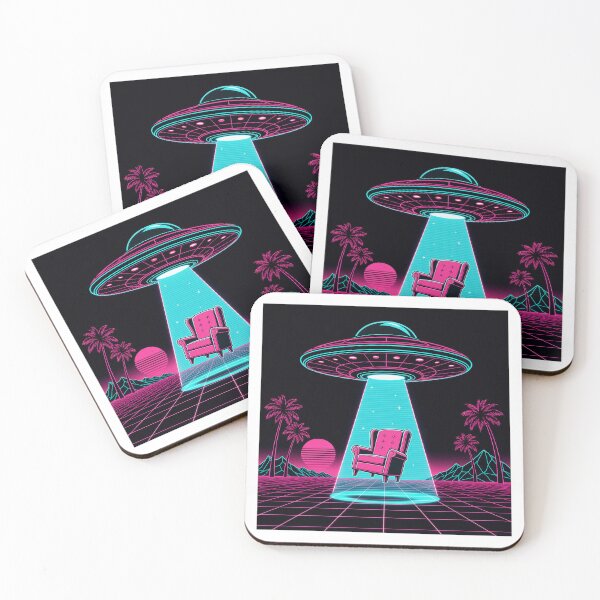 Item preview, Retro Vaporwave UFO Abduction Armchair Introvert designed and sold by CoolCrazyChaos.
