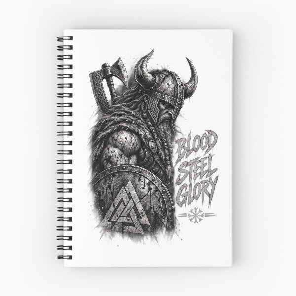 Aperçu de l'œuvre Blood Steel Glory Viking Warrior – Norse Mythology Warrior Design créée et vendue par Onviton.