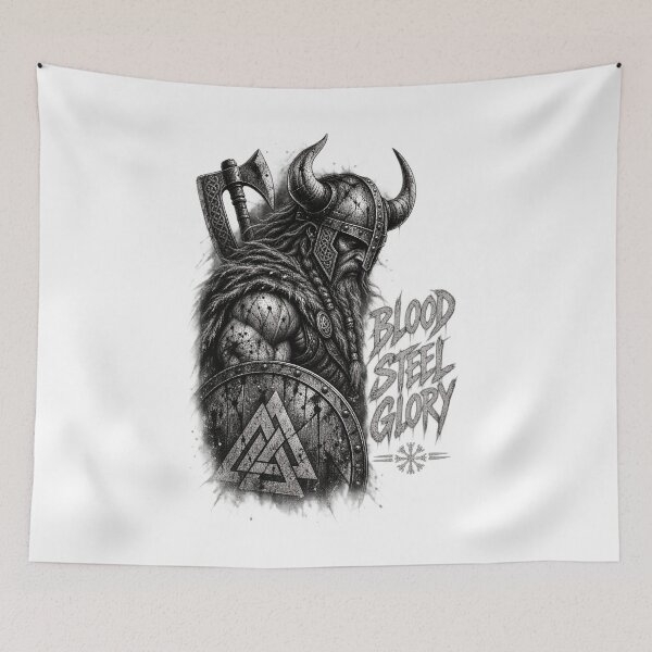 Item preview, Blood Steel Glory Viking Warrior – Norse Mythology Warrior Design designed and sold by Onviton.