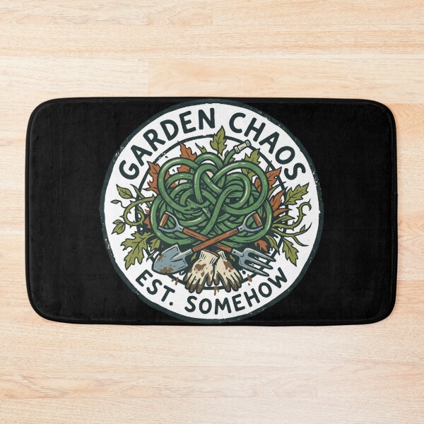 Item preview, Garden Chaos Est Somehow Funny Tangled Hose Vintage Badge designed and sold by mood-draftsman.