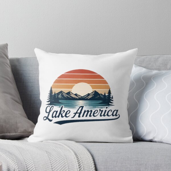 Item preview, Serene Lake America Landscape Nature Design designed and sold by HMshopful.