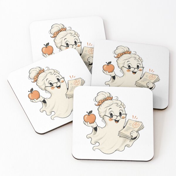 Item preview, Cute Retro Ghost Teacher Spooky Halloween Grading Papers designed and sold by CoolCrazyChaos.