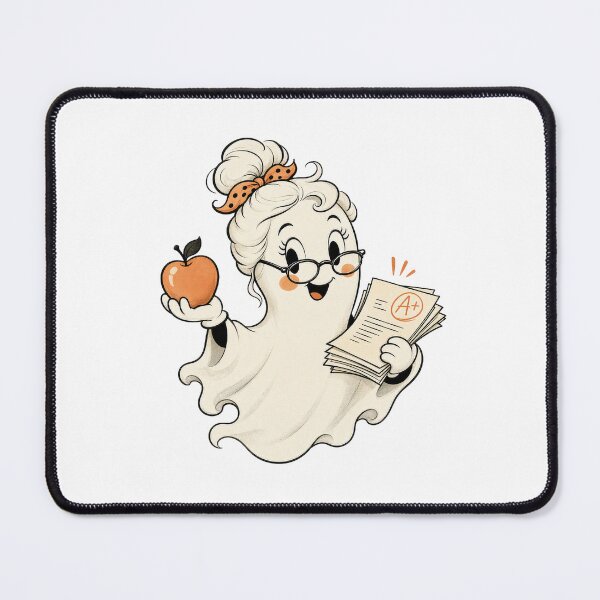 Item preview, Cute Retro Ghost Teacher Spooky Halloween Grading Papers designed and sold by CoolCrazyChaos.