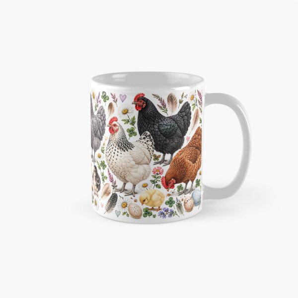 Item preview, Chicken Mug Cute Hen Lover Farmhouse Gift Idea designed and sold by ArcanePrintsxo.