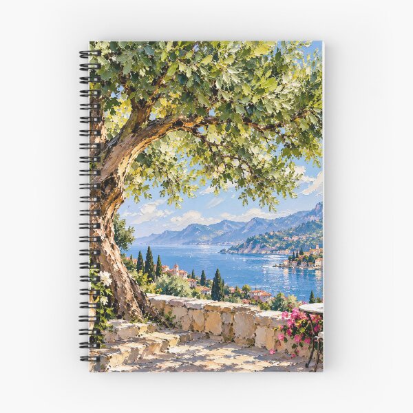 Item preview, Mediterranean Tree by the Sea designed and sold by DaryaArtFrance.