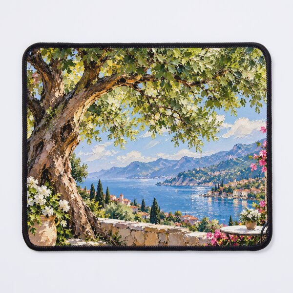 Item preview, Mediterranean Tree by the Sea designed and sold by DaryaArtFrance.