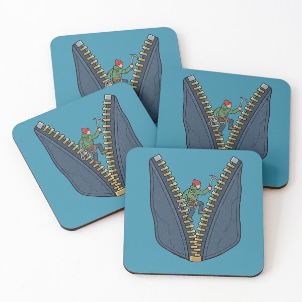 Item preview, Climber Scaling A Denim Zipper designed and sold by Rare By Hero.