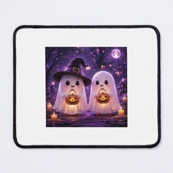 Item preview, Cute Halloween Ghosts with Pumpkins designed and sold by ThilankaDesign.