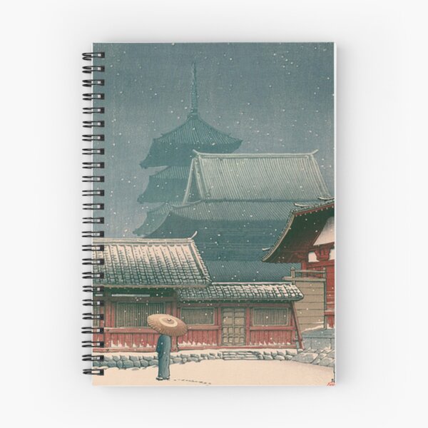 Item preview, Snow at Tennoji Osaka - Hasui Kawase Vintage Shin-hanga Japanese Woodblock Print designed and sold by vekotpu.