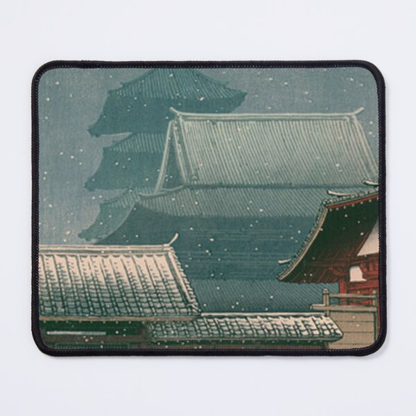 Item preview, Snow at Tennoji Osaka - Hasui Kawase Vintage Shin-hanga Japanese Woodblock Print designed and sold by vekotpu.