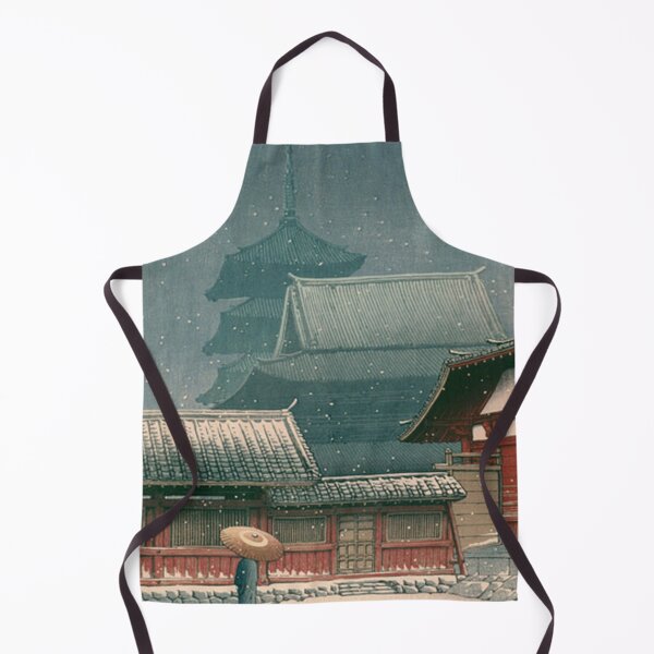 Item preview, Snow at Tennoji Osaka - Hasui Kawase Vintage Shin-hanga Japanese Woodblock Print designed and sold by vekotpu.