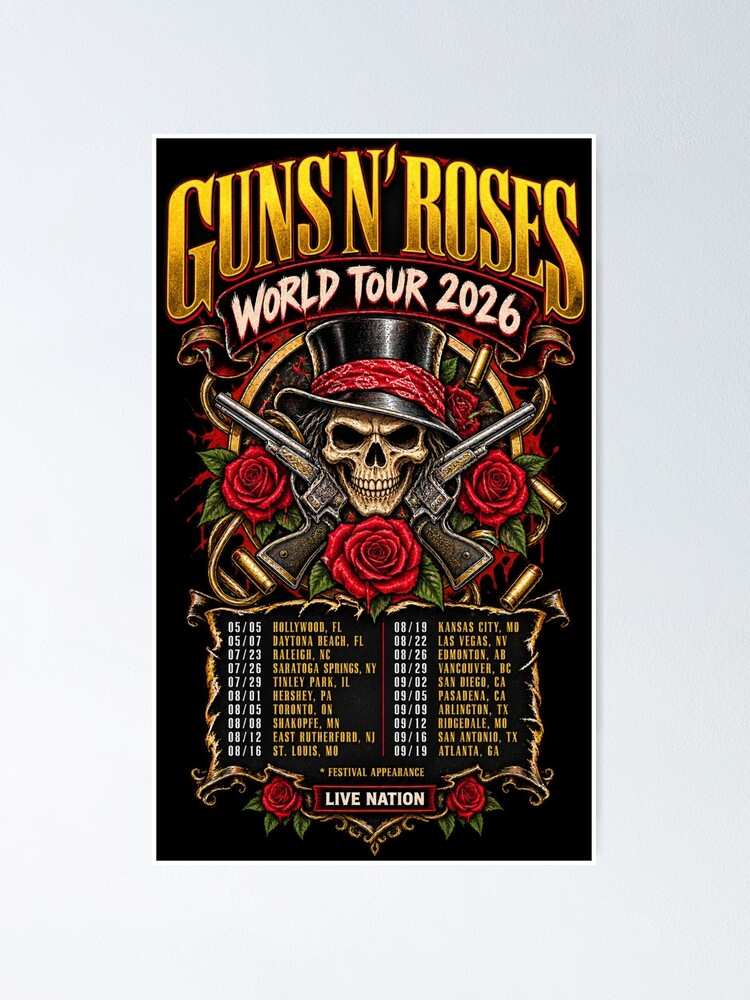 Thumbnail 1 of 3, Poster, Guns N Roses designed and sold by choudane.
