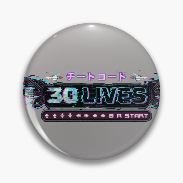 Item preview, 30 LIVES Cheat Code Arcade Retro Wing Design-77 designed and sold by GabrielBlanc.