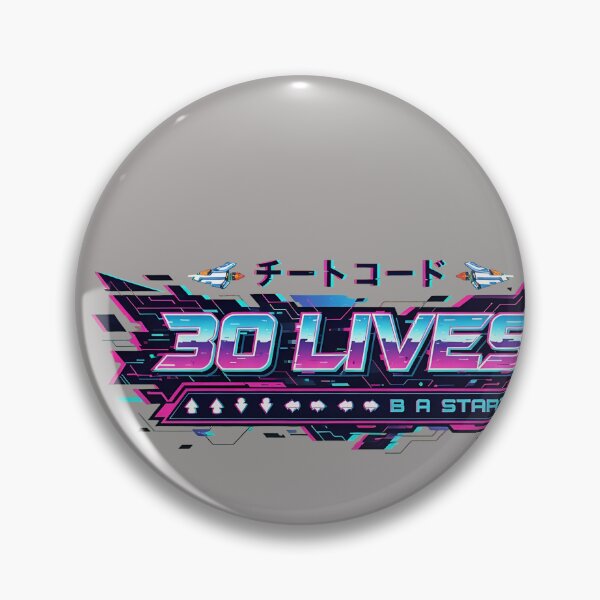 Item preview, 30 Lives Cheat Code Retro Arcade Emblem-81 designed and sold by GabrielBlanc.