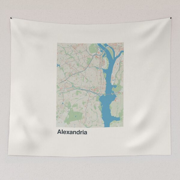 Item preview, Alexandria Minimalistic Map Art designed and sold by MapsNerd.