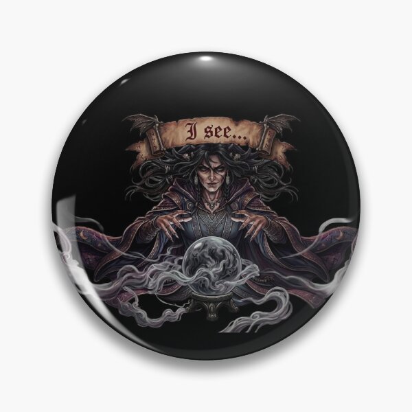 Item preview, Mystic Dark Sorceress Crystal Ball Fortune Teller designed and sold by MilalliandCo.