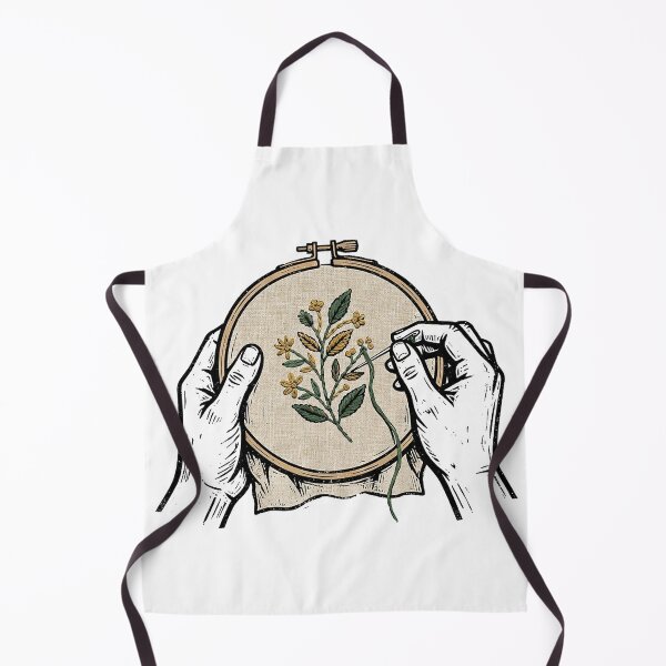 Item preview, Embroidery Hoop Sprig Woodcut designed and sold by eduardoroa22.