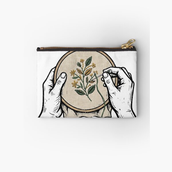 Item preview, Embroidery Hoop Sprig Woodcut designed and sold by eduardoroa22.