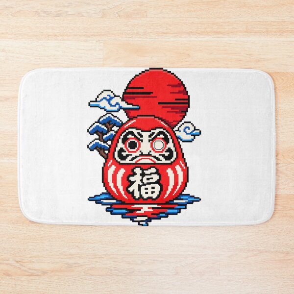 Item preview, Pixel Daruma – Japanese Good Luck Doll & Red Sun designed and sold by KASUMINK.