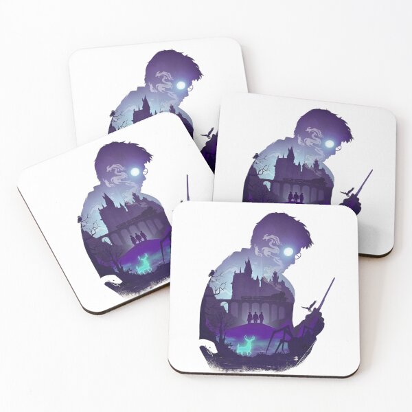 Item preview, Silueta de Harry Potter: Ilustración de una escena mágica de Hogwarts. designed and sold by 4U---Store.
