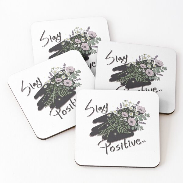 Item preview, Stay Positive Botanical Bouquet – Floral Hand-Lettered Design designed and sold by RON-FASHION.