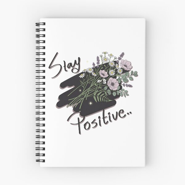 Item preview, Stay Positive Botanical Bouquet – Floral Hand-Lettered Design designed and sold by RON-FASHION.