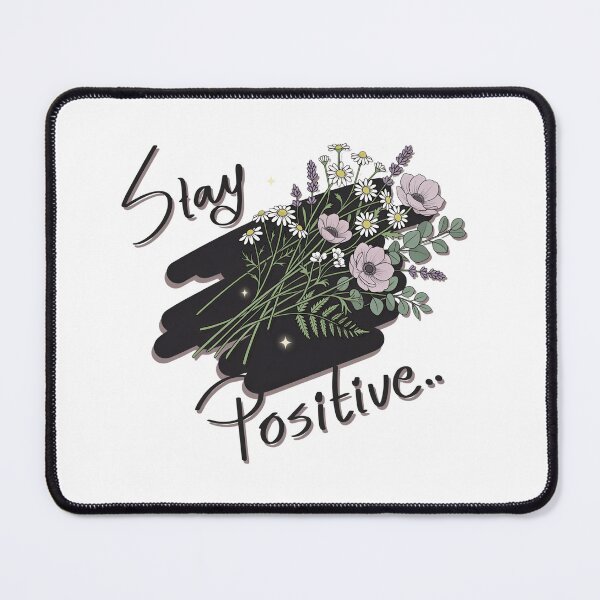Item preview, Stay Positive Botanical Bouquet – Floral Hand-Lettered Design designed and sold by RON-FASHION.