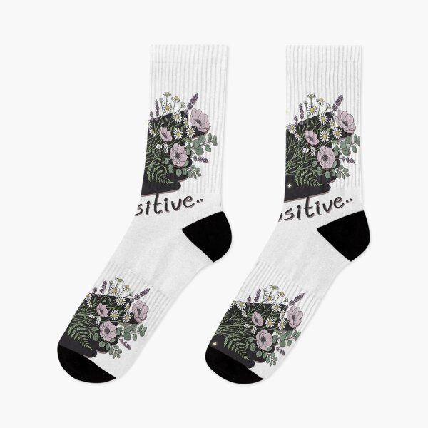 Item preview, Stay Positive Botanical Bouquet – Floral Hand-Lettered Design designed and sold by RON-FASHION.