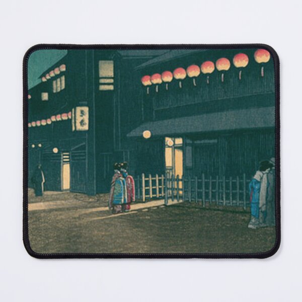 Item preview, Soemoncho Osaka at Night - Hasui Kawase Vintage Shin-hanga Japanese Woodblock Print designed and sold by vekotpu.