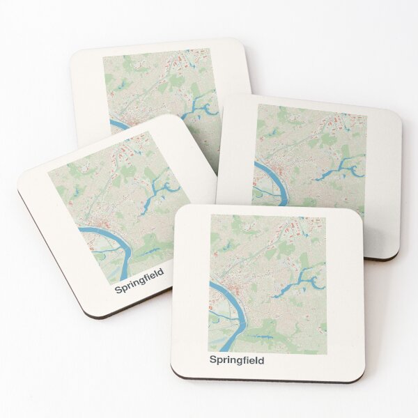 Item preview, Springfield Minimalistic Map Art designed and sold by MapsNerd.