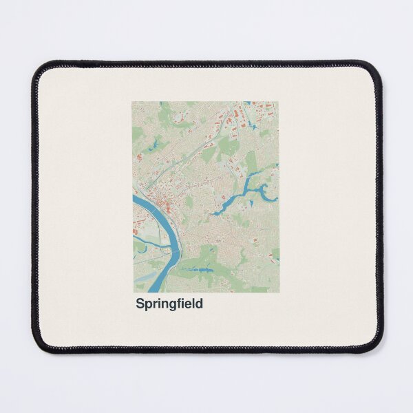Item preview, Springfield Minimalistic Map Art designed and sold by MapsNerd.